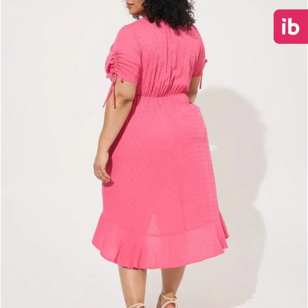 Torrid Pink Dress WITH POCKETS #134 - Picture 5 of 9
